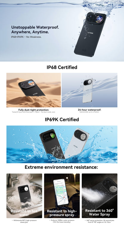 IIIF150 ACTION 15 Dual Display 256GB Top Waterproof
