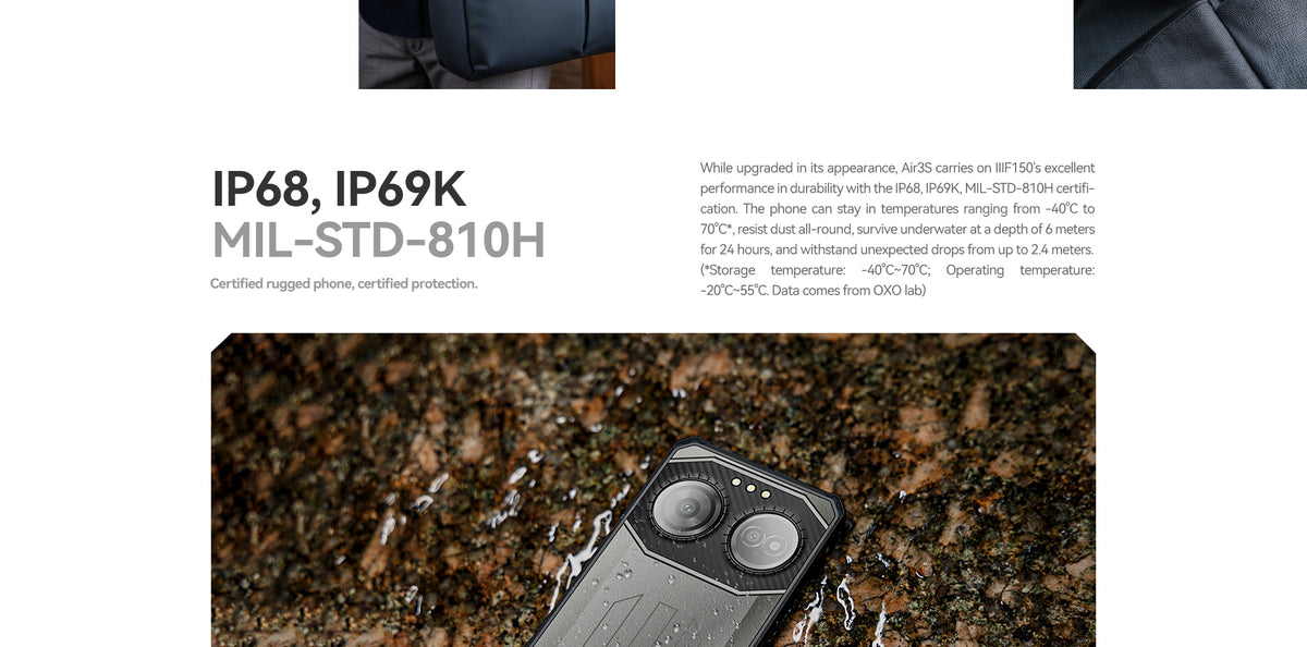 IIIF150 Air3S 4GB 128GB Ultra Thin Rugged Phone